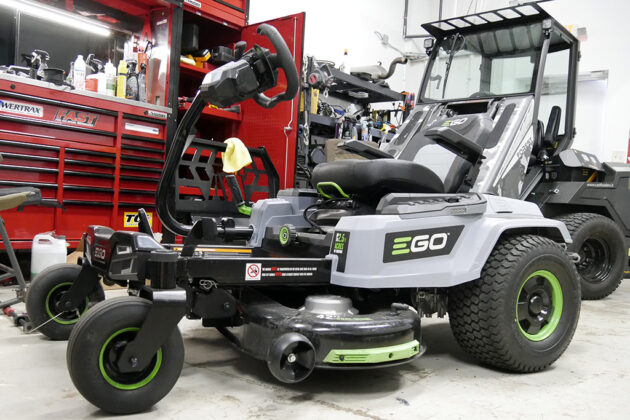 EGO Z6 zero-turn mower with steering wheel