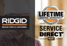 RIDGID adds Service Direct Program to Lifetime Service Agreement