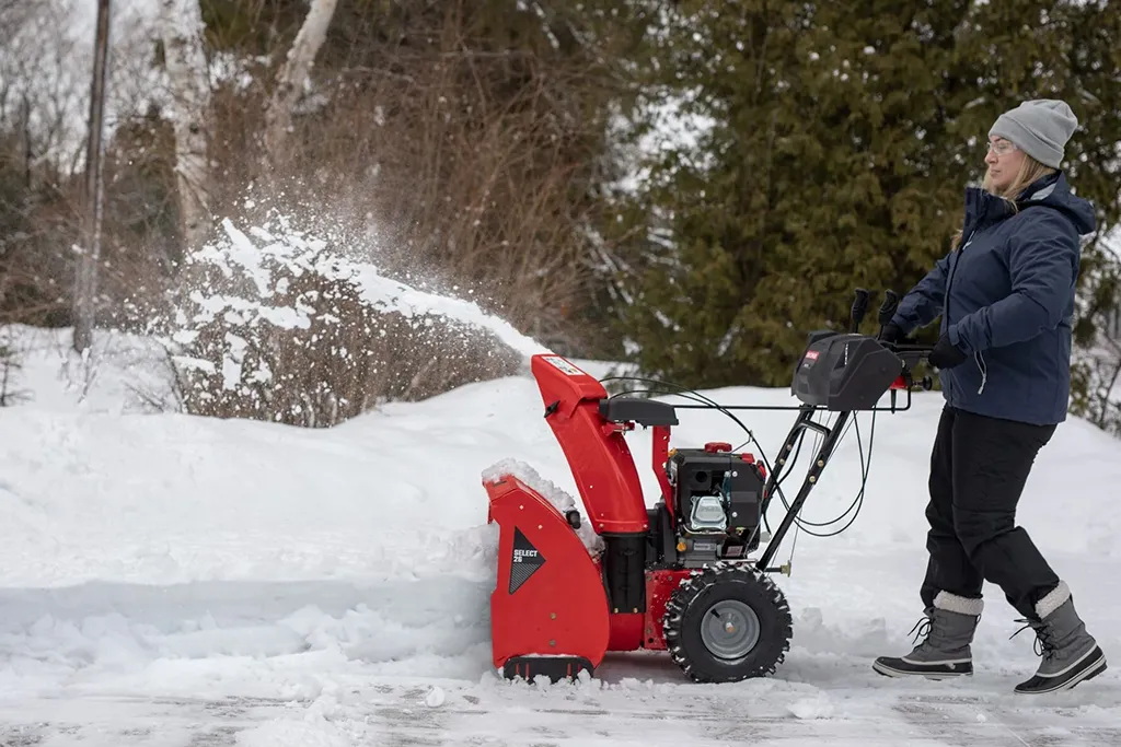 CRAFTSMAN 26 in. snow blower plows through snow