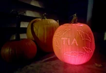 Jack-o-lantern made with RYOBI Rotary Tool